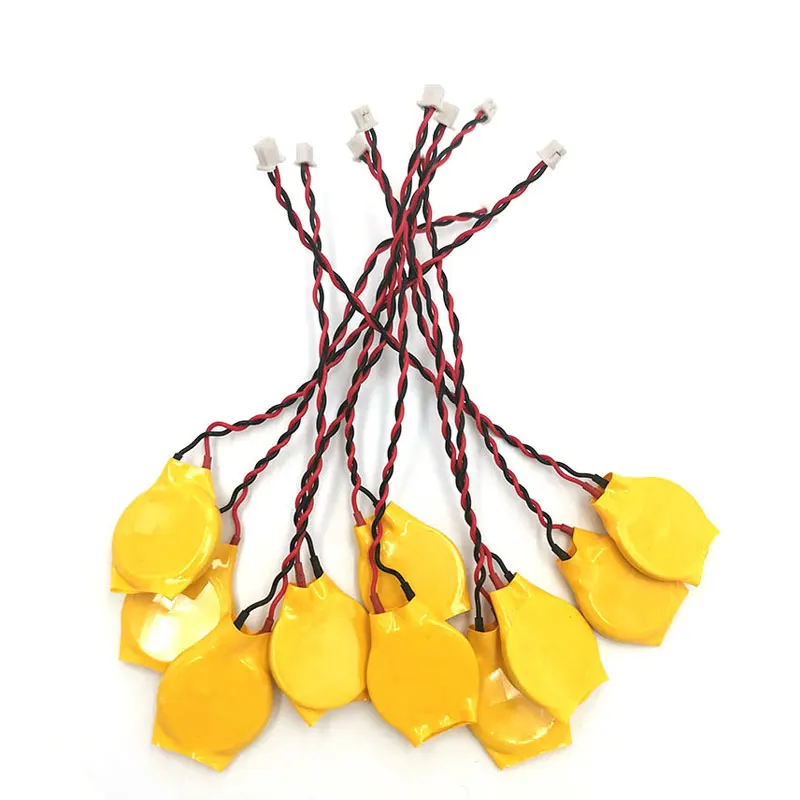 2/5/10 قطعة CR2032 2032 بطارية BIOS CMOS مع كابل 3 فولت JST 1.25 مللي متر 2pin بطاريات اللوحة الأم للكمبيوتر المحمول