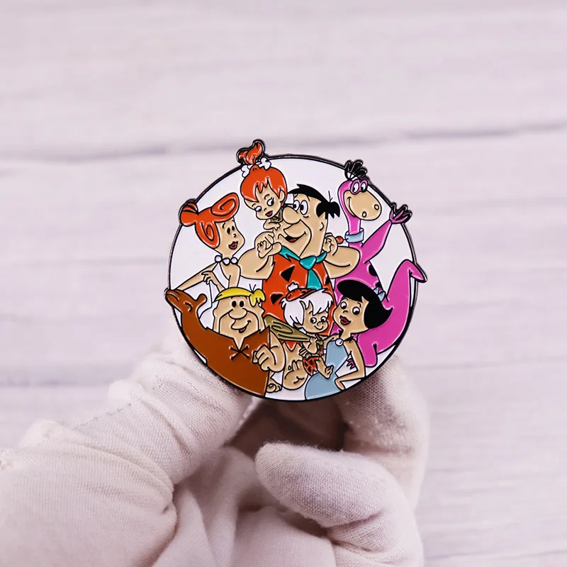 Miniso The Flintstones Coyote Cosplay Kostuum Metalen Badge Pin Legering Broche Accessoires Rekwisieten