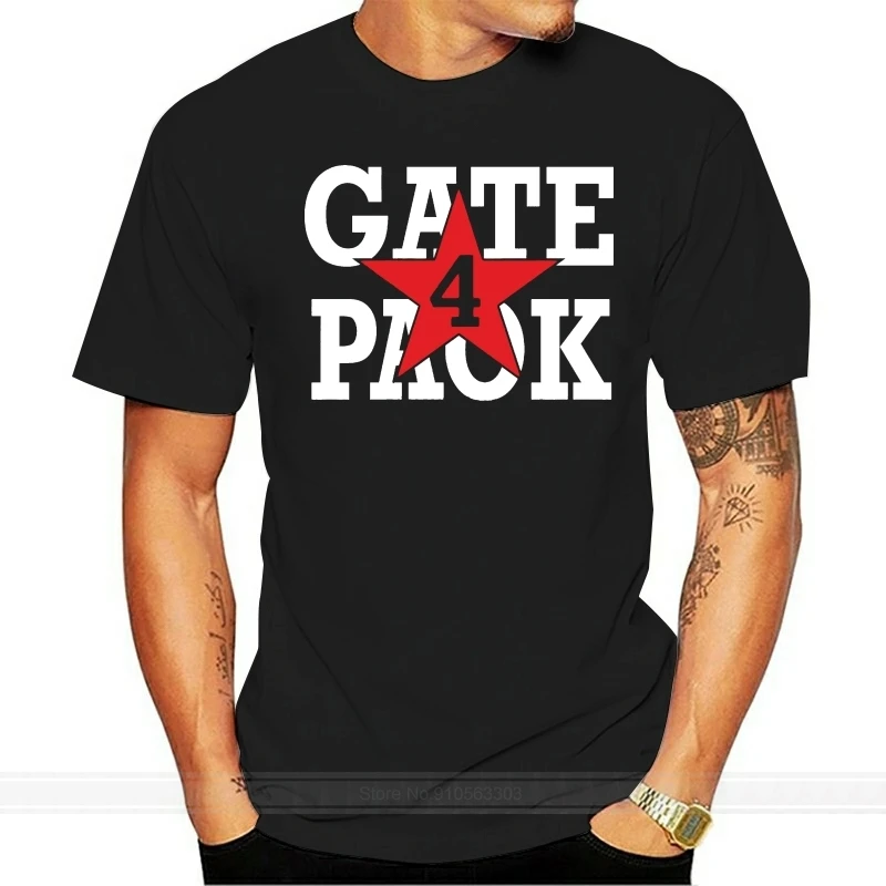 Gate 4 PAOK T-shirt Ultras Salonica Thessaloniki Greece male brand teeshirt men summer cotton t shirt