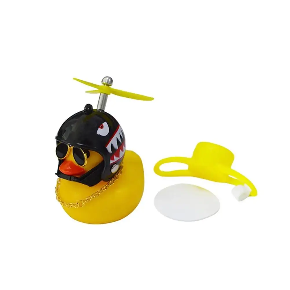 Für kleine gelbe Ente Ornamente Fahrrad gebrochen Wind Ente Helm Dekoration Elektro fahrzeug Auto zentrale Steuerung niedliche Ornamente – Detail 4