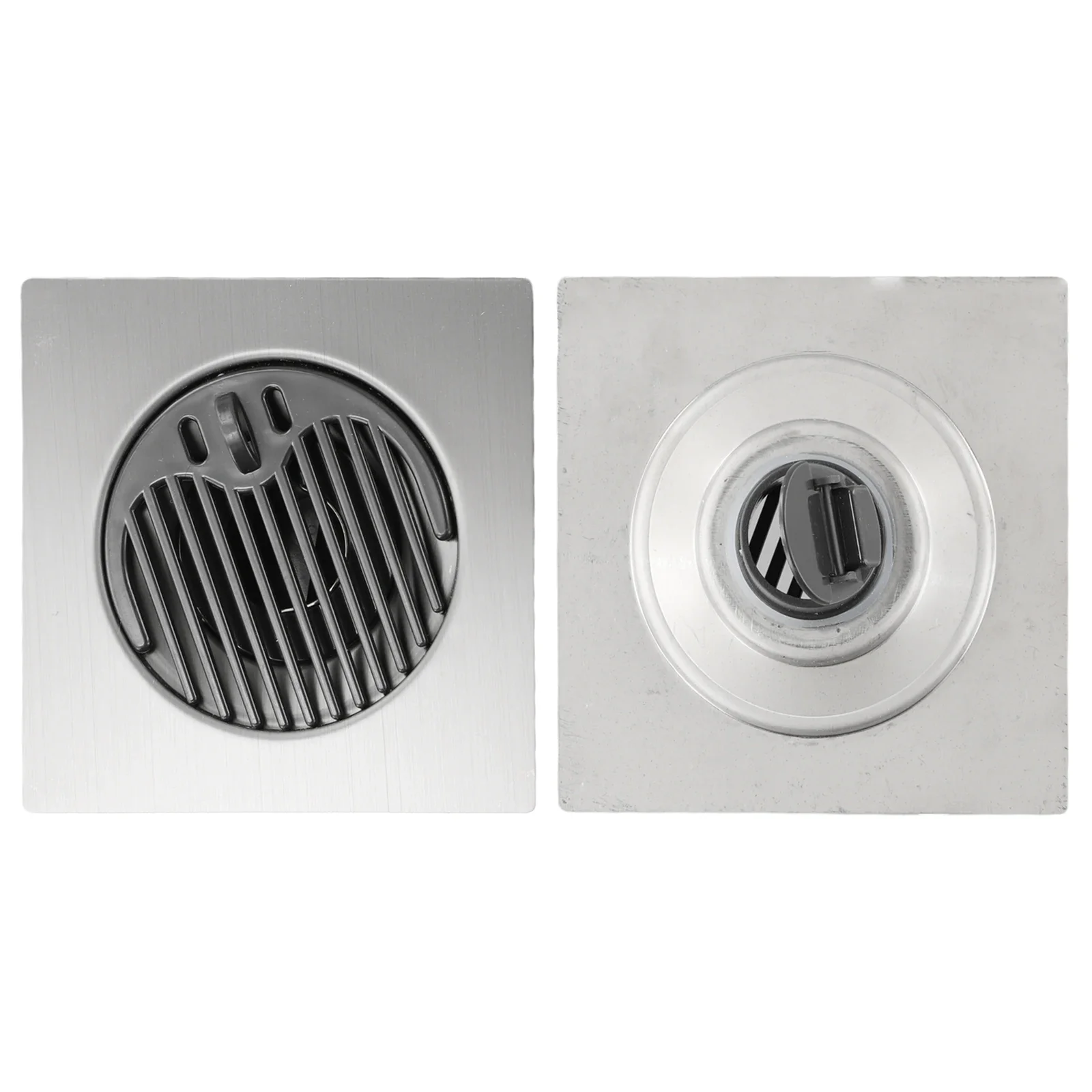 Bathroom Home Grey Odor-Proof Floor Drain Easy Installation Long-Lasting Performance Removable Mounting Design