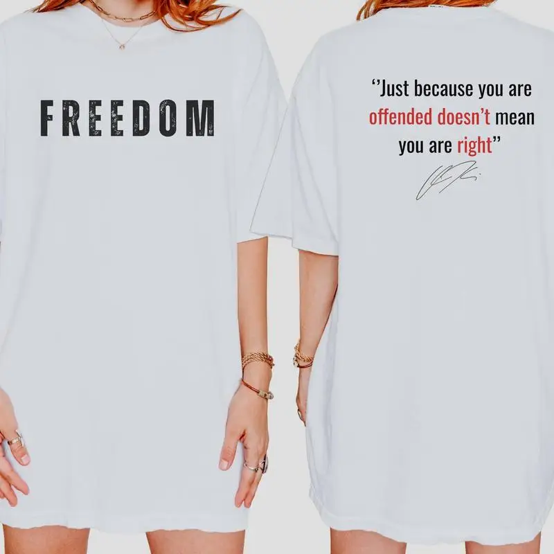 

Charlie Kirk Freedom T-Shirt, Freedom Charlie Kirk Shirt Quote Shirt, Fashion Cotton, Full Colors, Full Sizes, For Men For Women