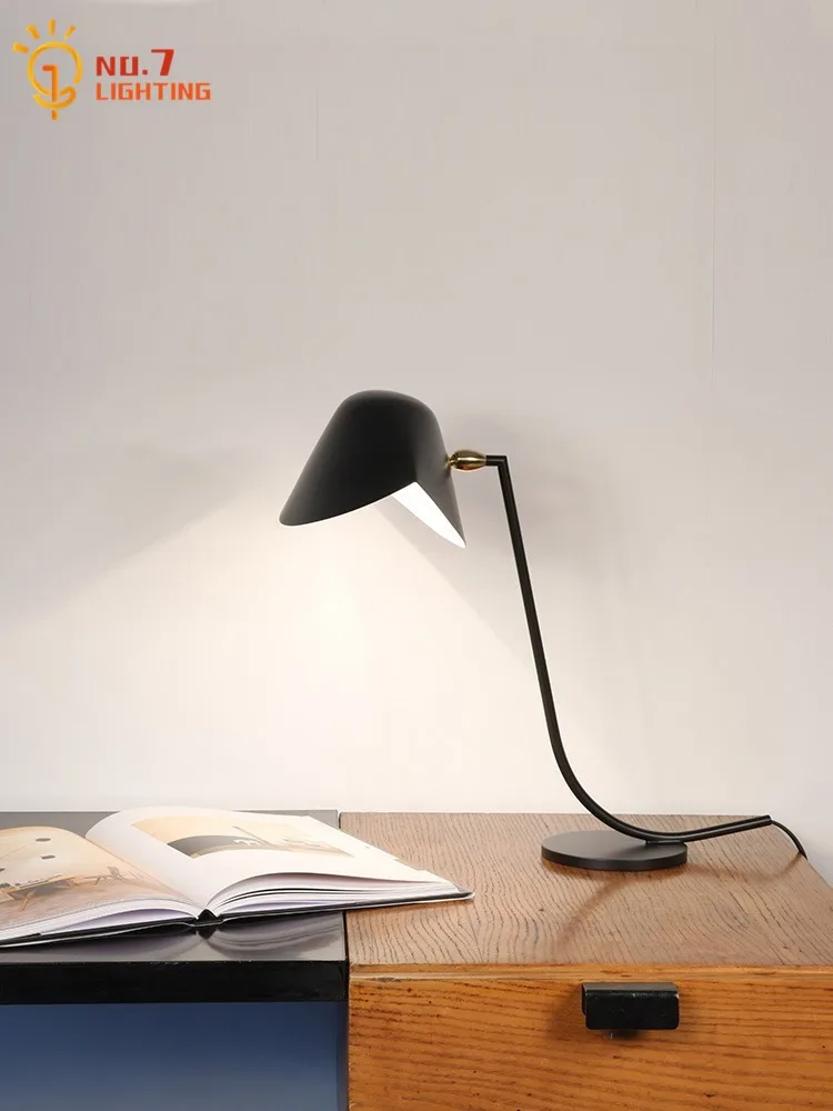 Imagem -04 - Designer Industrial Dawn Aranha Desk Lamp Led Table Lamp Luz de Mesa Ajustável Quarto Cabeceira Escritório Leitura Estudo Café E14