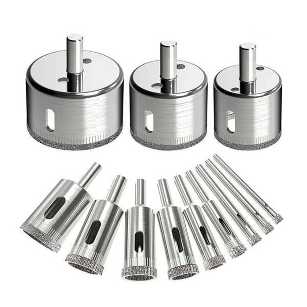 

10pcs Glass Drill Bit Set Diamond Hole Kit for DIY Bead Marble Tile Granite Durable Metal 3mm 4mm 5mm 6mm 8mm 10mm 12mm 18mm