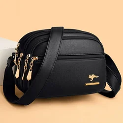 Women Bag Ladies Brand Quality PU Leather Shoulder Bags Designer New Simple Messenger Crossbody Multi-pocket Purses Mobile Phone