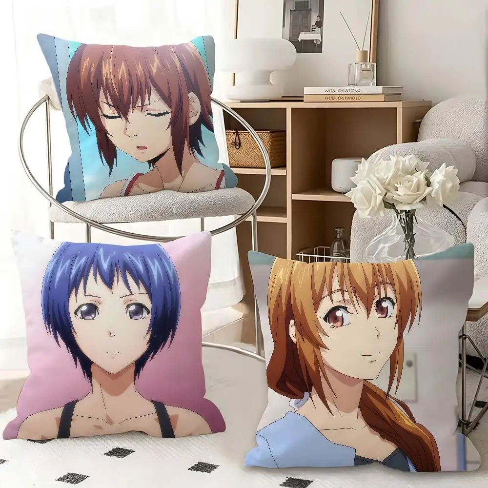 1pc GRAND BLUE Pillow Case Fashion Square Pillowcase Bedroom Sofa Room Ins Decoration Leisure
