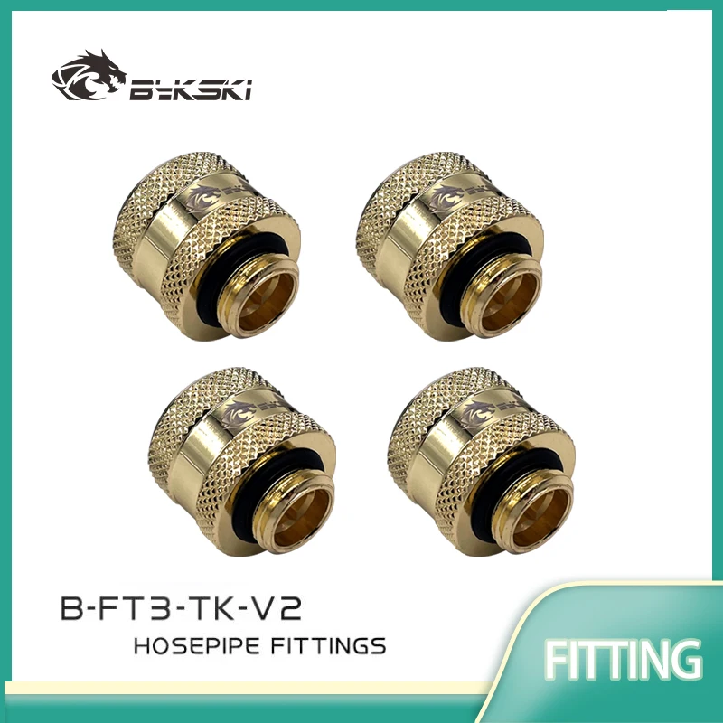 Bykski 4/6/8pcs/Lot G1/4'' Hose Fitting for ID 10mm + OD 13mm Pipe/ ID10mm + OD16mm Soft Tube / Hand Brass Connector B-FT4-TK-V2