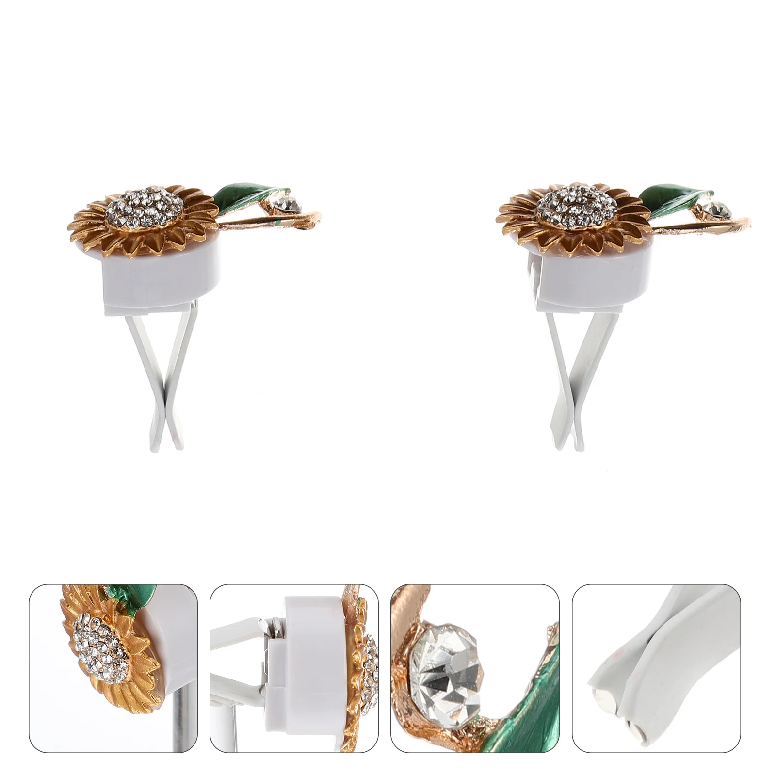 

2 Pcs Perfume Clip Aromatherapy Diffuser Essential Oil Cars Freshener Auto Vent Metal Vents Diffusers