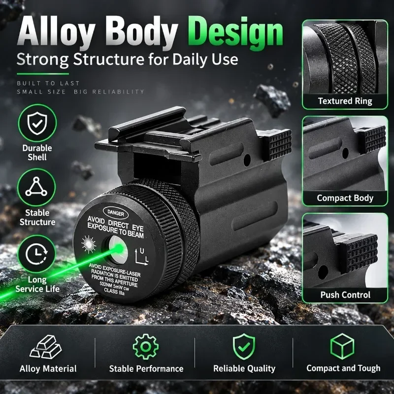 20mm Aluminum Alloy Handheld Lighting Part Outdoor Hanging Red & Green Light Device
