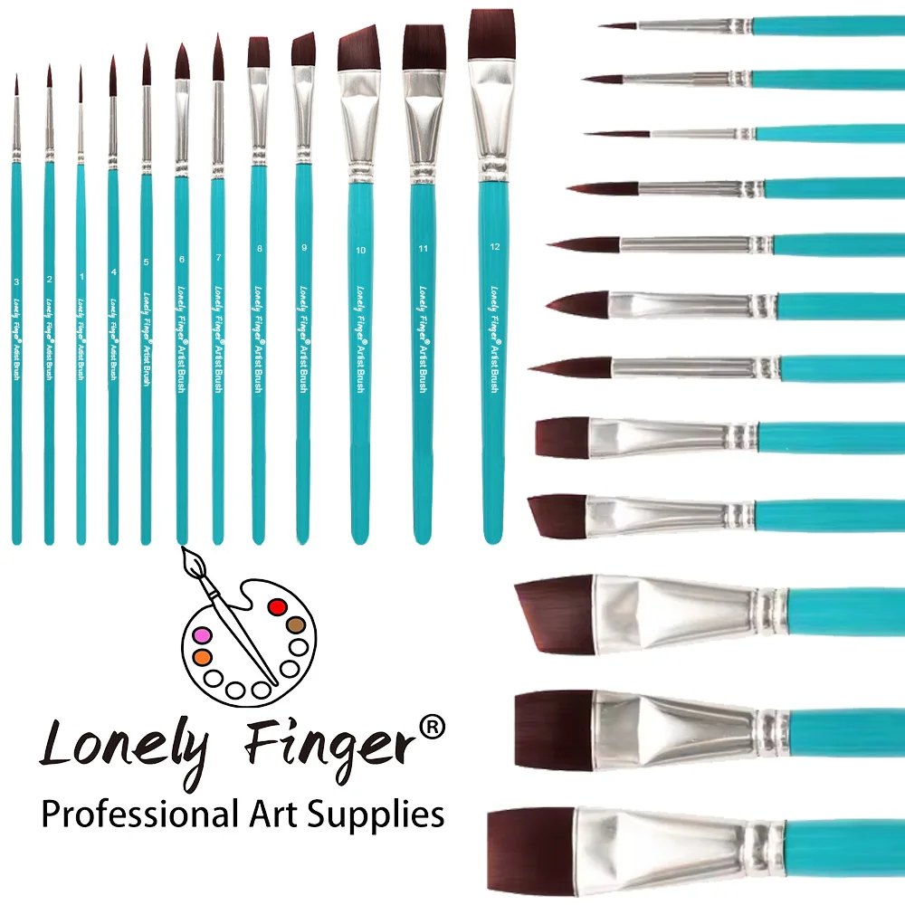 

12pcs Face Paint Brush Set Professional Quality Brush For Face Painting Watercolor Acrylic Oil Painting Nail Art