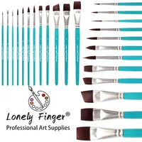 Juego de pinceles de pintura facial, pincel de calidad profesional para pintura facial, acuarela, pintura al óleo acrílica, arte de uñas, 12 Uds.