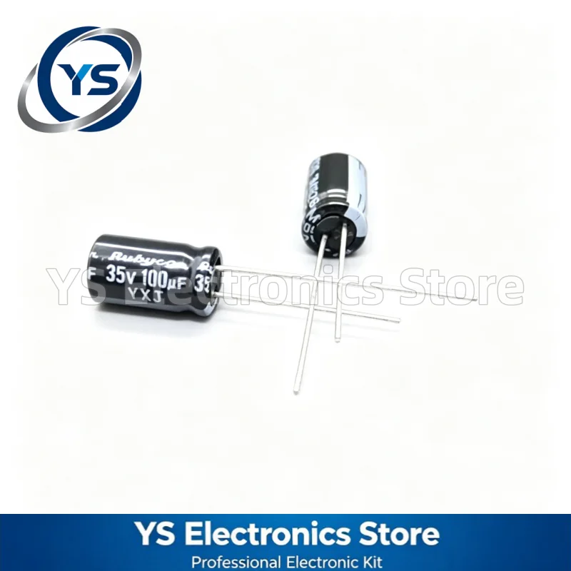 Rubycon YXJ Series 35V100UF 6.3x11mm 35YXJ100M6.3X11 100UF35V 35V 100UF Electrolytic Capacitor Brand  Genuine Capacitors 20% New