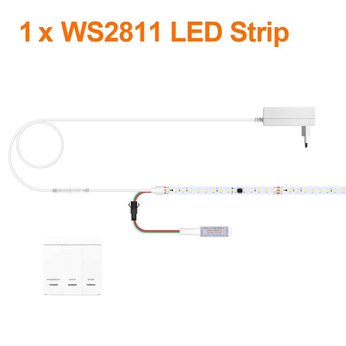 MALITAI Intelligentes adressierbares Pixel-LED-Streifenlicht, 120 LED/M, 24 V, WS2811, fließendes Wasserdurchfluss-Verfolgungs-LED-Lichtband für Raumtreppen, Wanddekoration 4