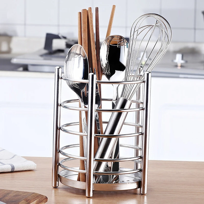 

Stainless Steel Sink Utensil Holder,Kitchen Counter Drying Caddy,Rust-Proof Cutlery Drainer for Silverware,Tools,Accessories