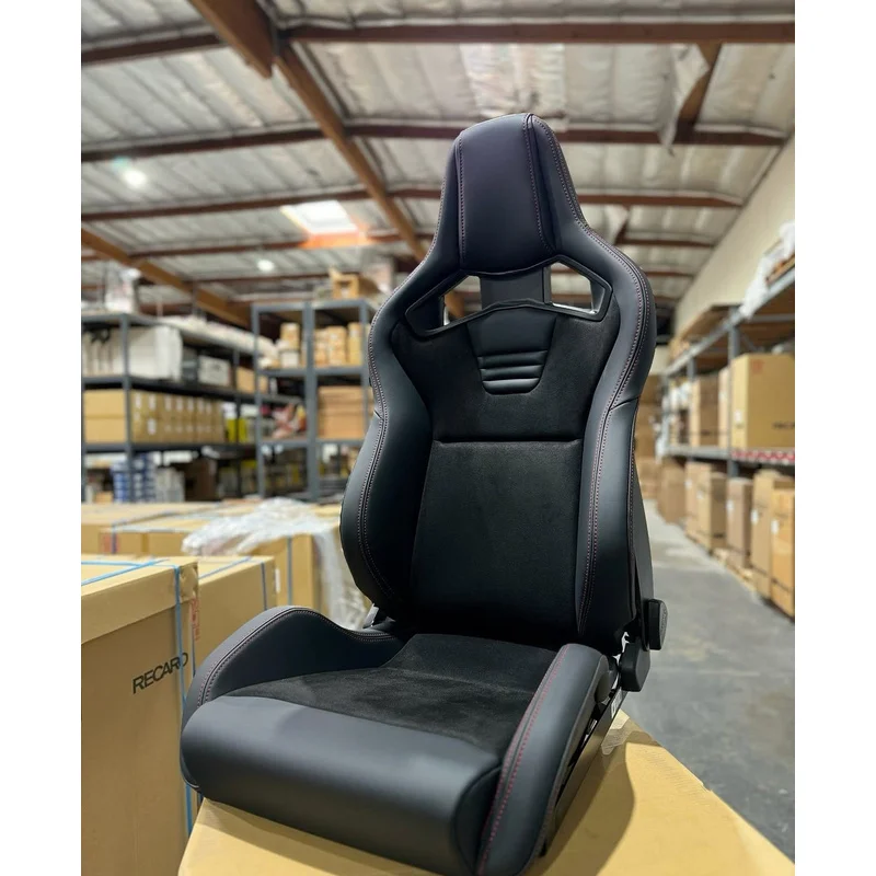 High Quality Universal Pair Recaro Sport Bucket Seats, Carbon Fiber & Leather Waterproof Plug and Play Car Interior Seats