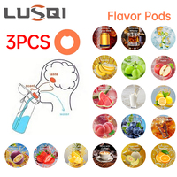 LUSQI 3PCS Flavor Pods For Air Flavored Water Bottle Flavor Rings Suitable Indoor&Outdoor Sports Fitness