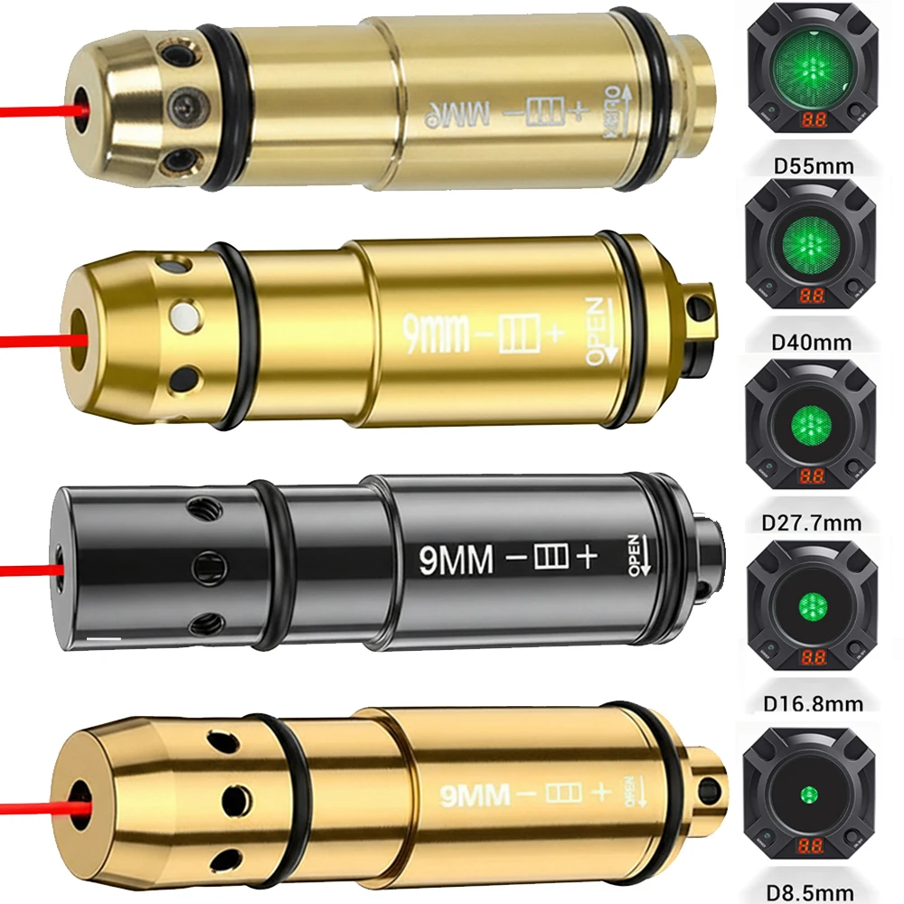 9x19 Shooting Trainer Set Digital Laser Target for Dry Fire Laser Training System 9mm Laser Training Cartridge Bullet Kit