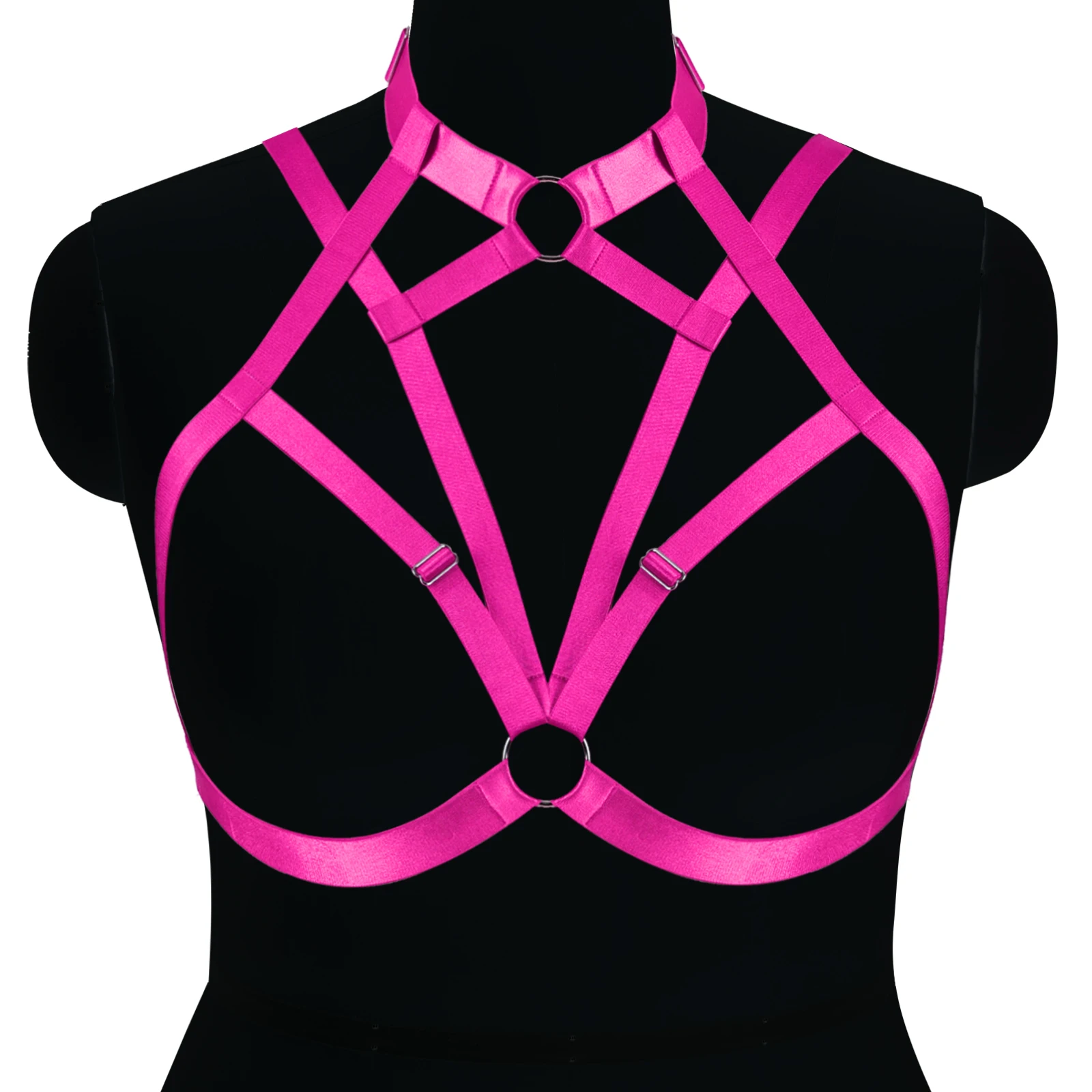 Multicolor Adjustable Size Women Body Cage Top Bra Sexy Lingerie Underwear Bondage Body Cage Goth Elastic Body Harness Belt