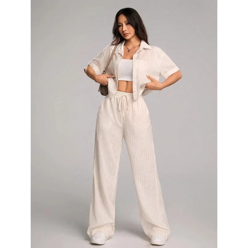 

Halter Tie Vest Set Women's Summer Fashion Binding Neck Vest Outfit Cross-Border Style No-Brand Registered Trademark