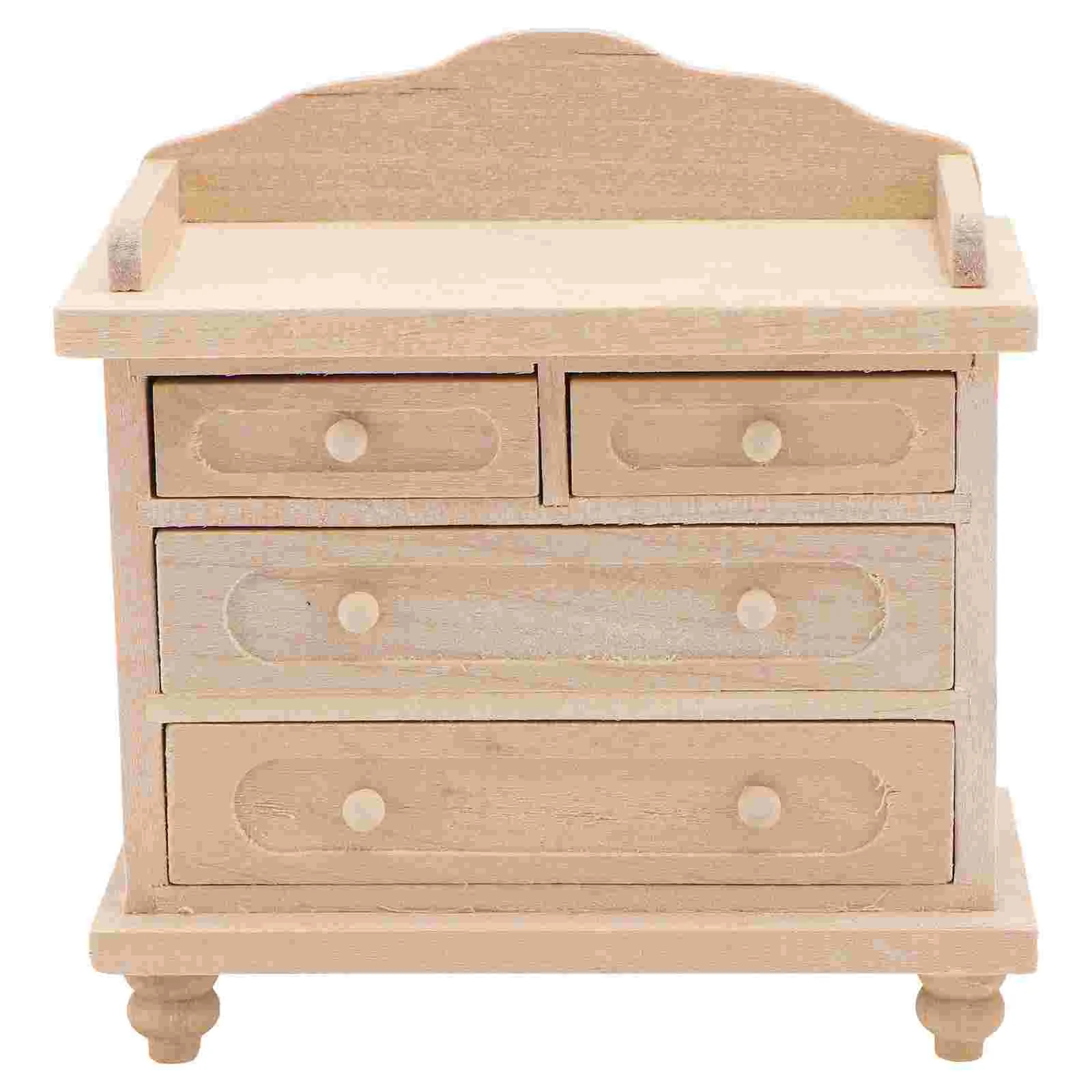 House Cabinet Miniature Wooden Furniture Accessory Adornment Simulation Model Models