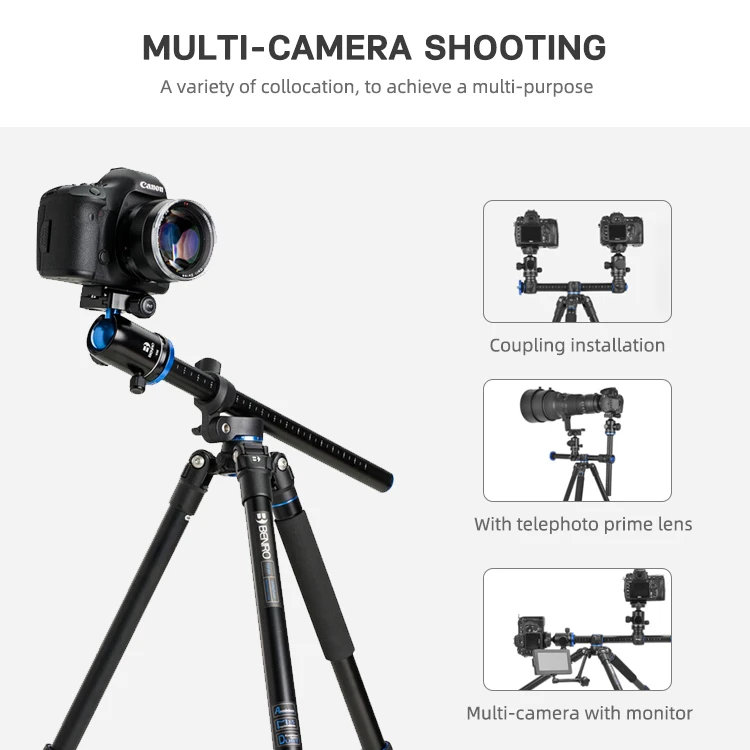 Free Shipping Benro Alumínio Preto Profissional Flexível Foto DSLR Câmera Acessórios Video Camcorder Tripé