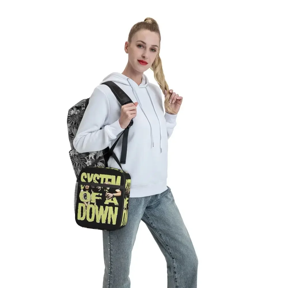 System Of A Down Merch Insulated Lunch Tote Bag School SoaD Band Lunch Container Reusable Unique Design Thermal Cooler Bento Box