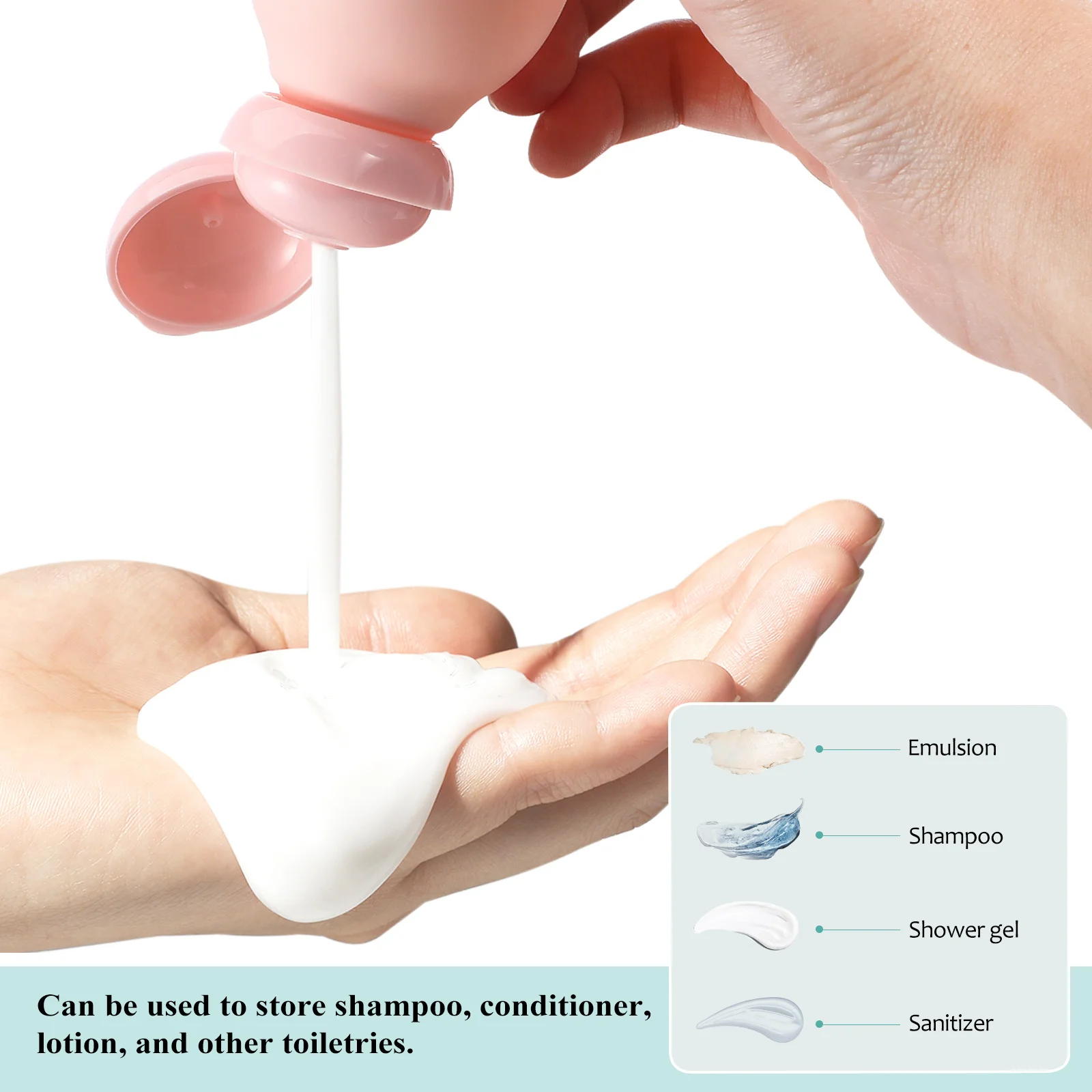 

4Pcs Travel Bottles Pe Material Compact Design Travel Toiletry Containers Shampoo Conditioner Lotion Storage Toiletry Bottles