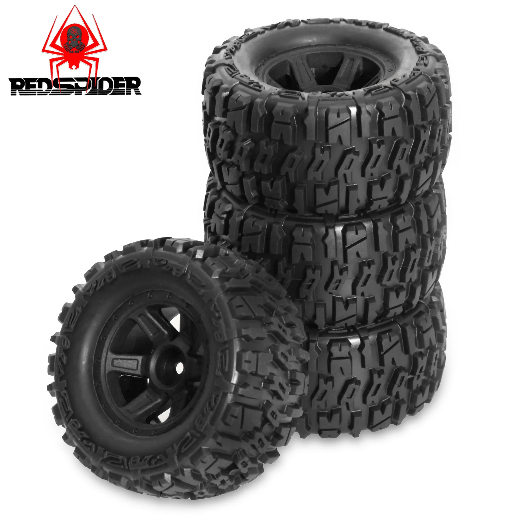 90mm Skidproof Rubber Wheel Tires 12mm Hex Hubs for 1/14 Wltoys 144010 144016 MJX Hyper Go RC Monster Truck Off-Road Buggy