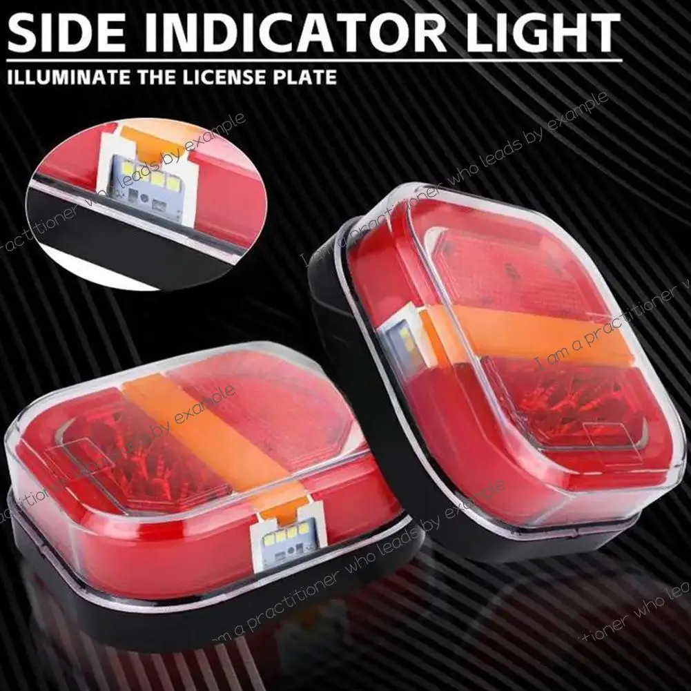 

2Pcs Car Wireless Brake Lights Waterproof LED Tail Light Rear Brake Signal 12V 24V Car Accessories for Car Trailer Truck Boat