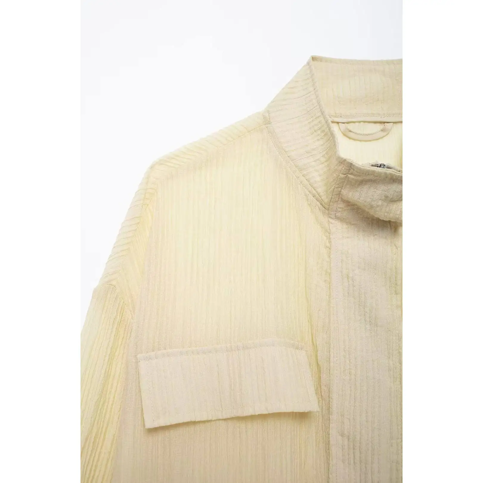Fashionable Transparent Outerwear for Women Stylish Versatile Semi-Transparent Jacket Personality Short Coat for Summer