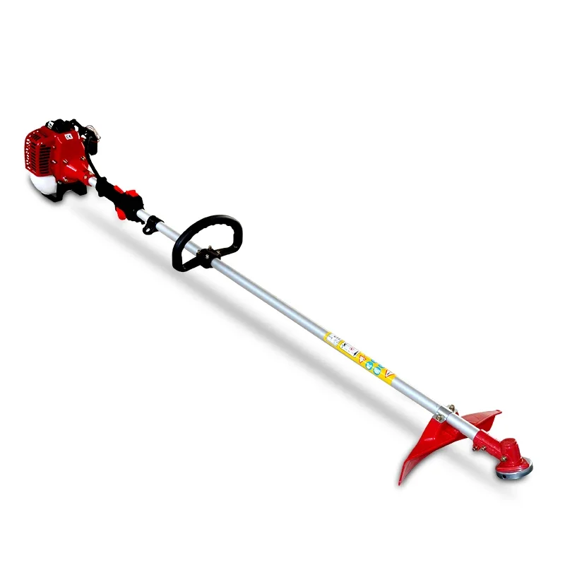 NEWTOP 26cc 2 Cycle 2-in-1 Gas Full Crank Straight Shaft Grass Trimmer with Brush Cutter Blade