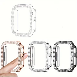 Funda con diamantes de imitación artificiales para Apple Watch, carcasa Ultra de 38mm, 40mm, 41mm, 42mm, 44mm, 45mm, 49mm para iwatch Series 9/8/7/6/5/4/SE