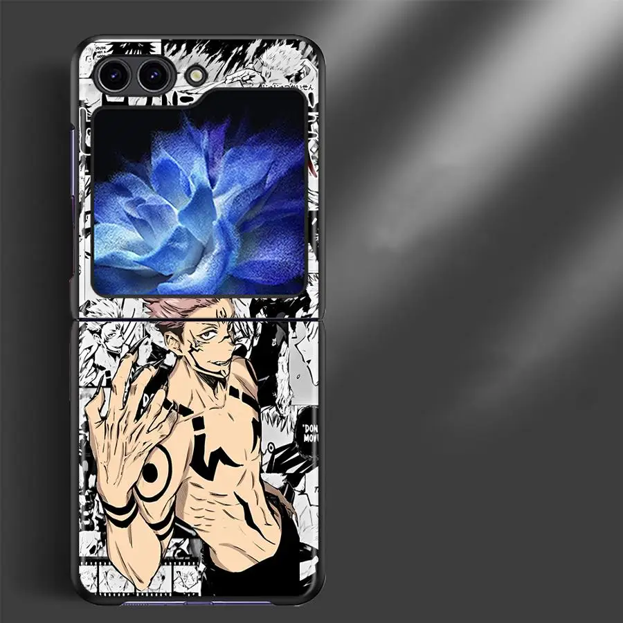 Case for Samsung Galaxy Z Flip 7 6 5 4 3 Flip5 Flip6 Flip3 Flip7 FE Flip4 Back Phone Cover Funda Anime S-Sukuna