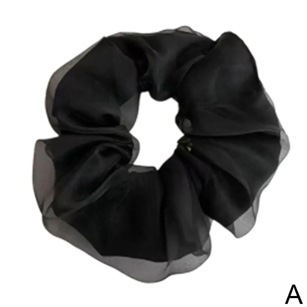 Элегантные женские сетчатые резинки для волос, черные, бежевые, хаки, эластичные аксессуары для волос, резинки для девочек, галстуки, головные уборы, веревка для волос, дети I9Y1