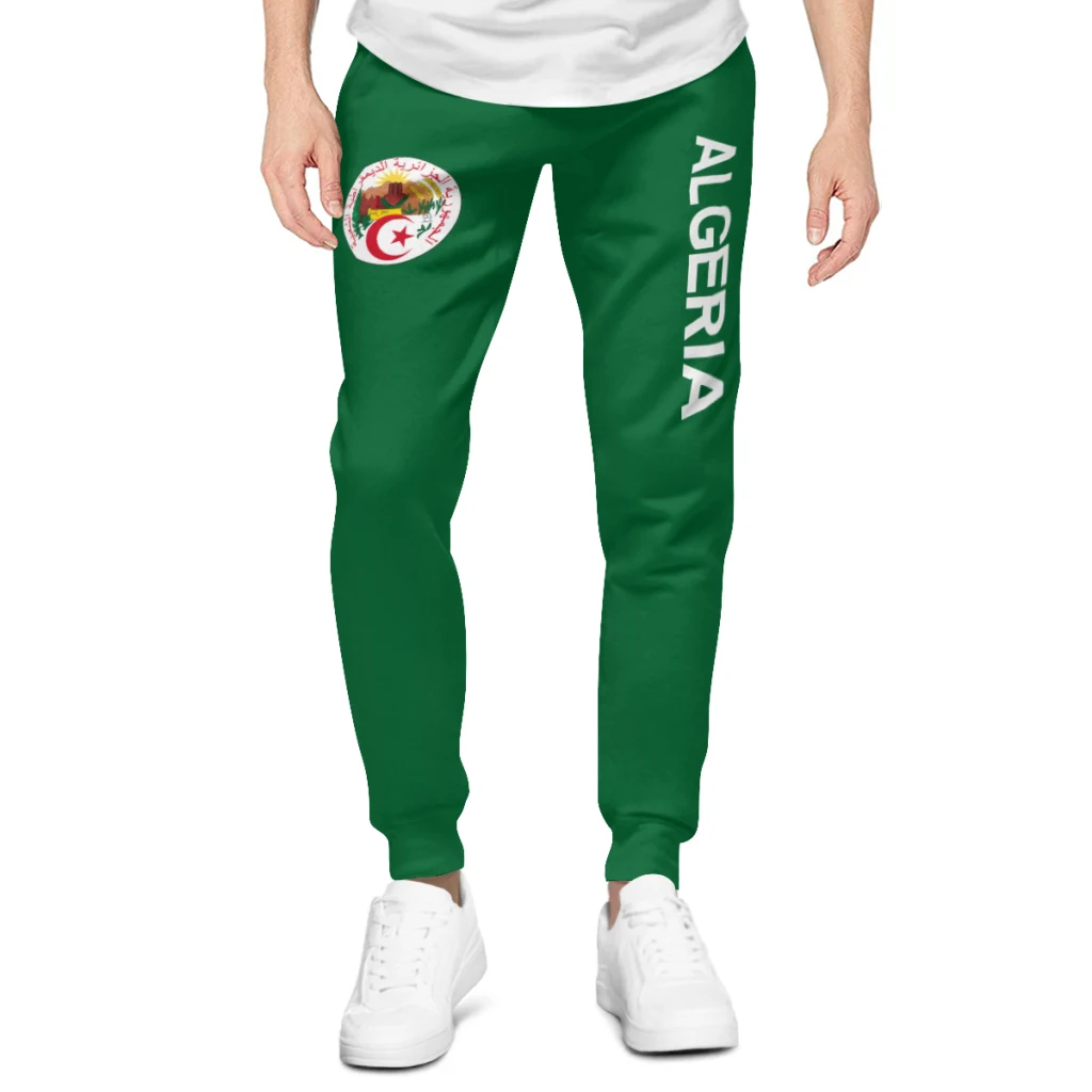 Mens Sweatpants Algeria Flag Pants with Pockets Joggers Soccer Football Multifunction Sports Sweat With Drawstring