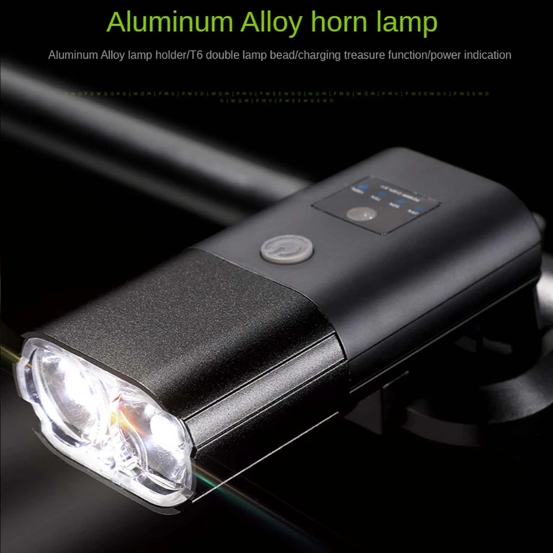 Bicycle Light 1000Lumen 4000Mah Bike Headlight Power Bank Flashlight Road Cycling Highlight