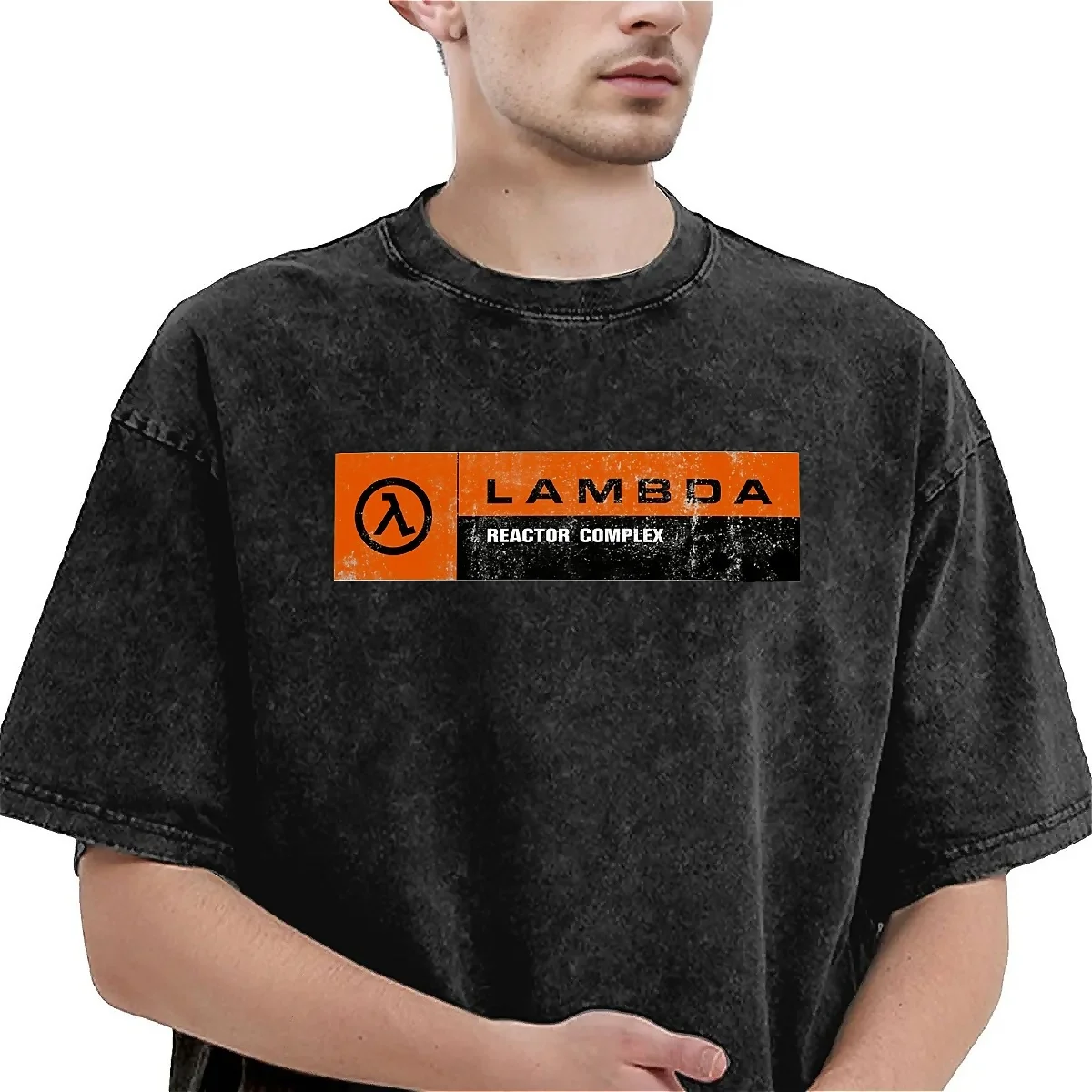 Man T-Shirt Halfs Lifes  Lambda Complex Reactor Signage T Shirts Harajuku  Summer Tee Shirt Streetwear Print Cotton Tops Gift