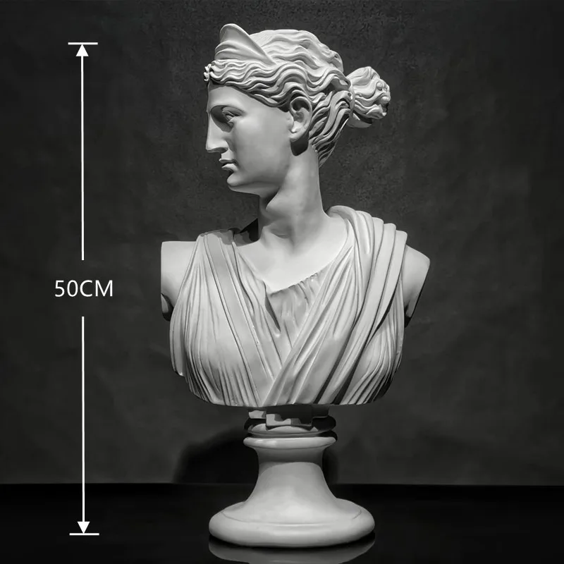 

Nordic Figure Anna Statue Moon Muse Resin Sculpture Ornament Wedding Beauty Salon Entrance Decoration Large
