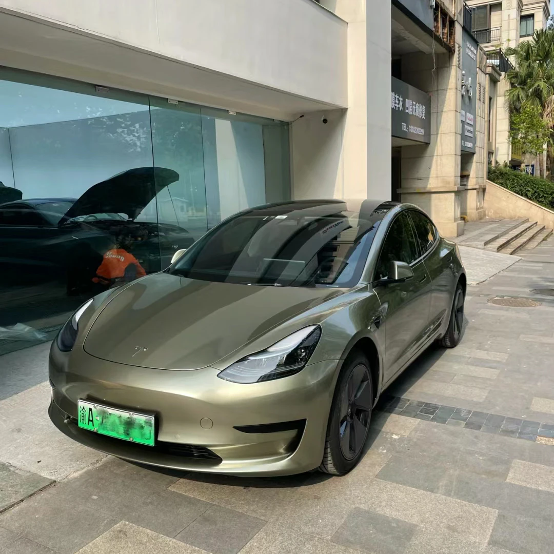 Green Stretchable Removable Premium PET Easy to Install Car Wrap Auto Vinyl Air Release Durable
