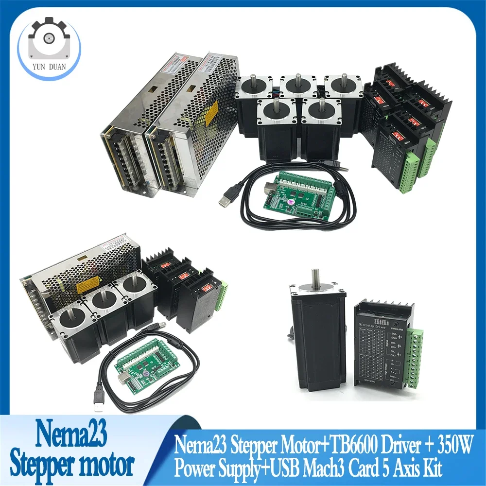 motor deslizante mais tb6600 driver 350w fonte de alimentacao usb mach3 cartao eixo kit 12 3nm motor mm diametro do eixo cnc kit motor nema23 01