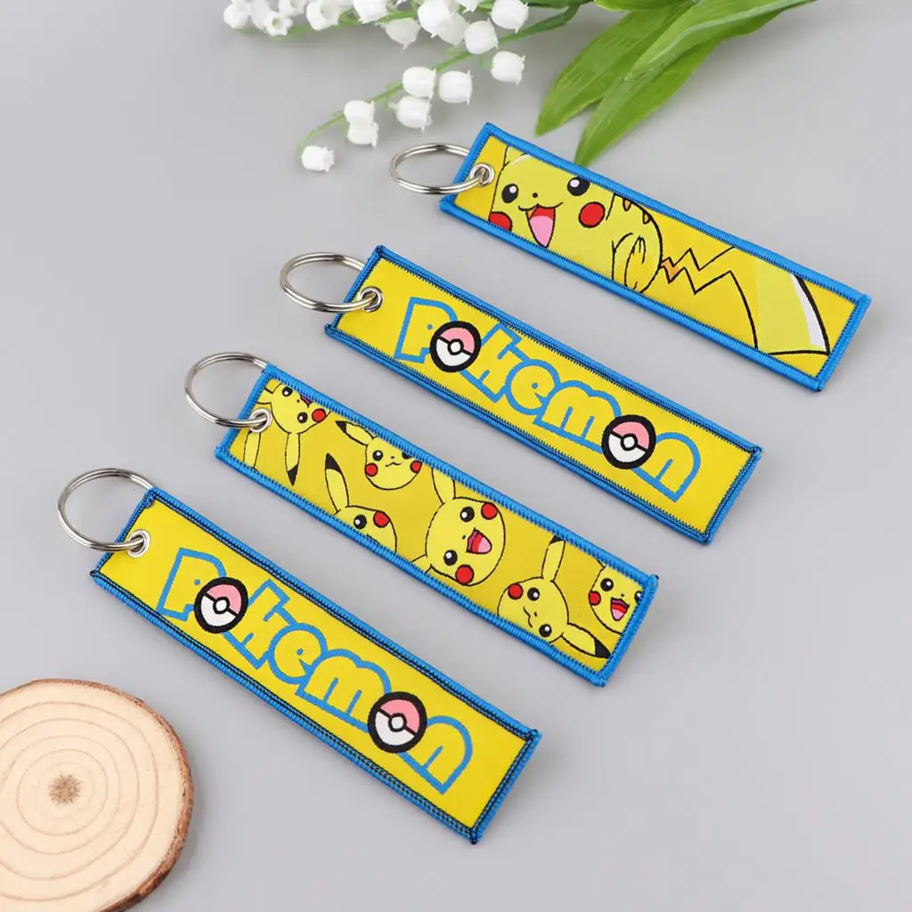 Anime Niedlichen Tier Jet Tag Stickerei Schlüssel Tag Frauen Schlüsselring Cartoon Auto Schlüssel Mode Schmuck Zubehör Kinder Geschenke 1PCS – Detail 1
