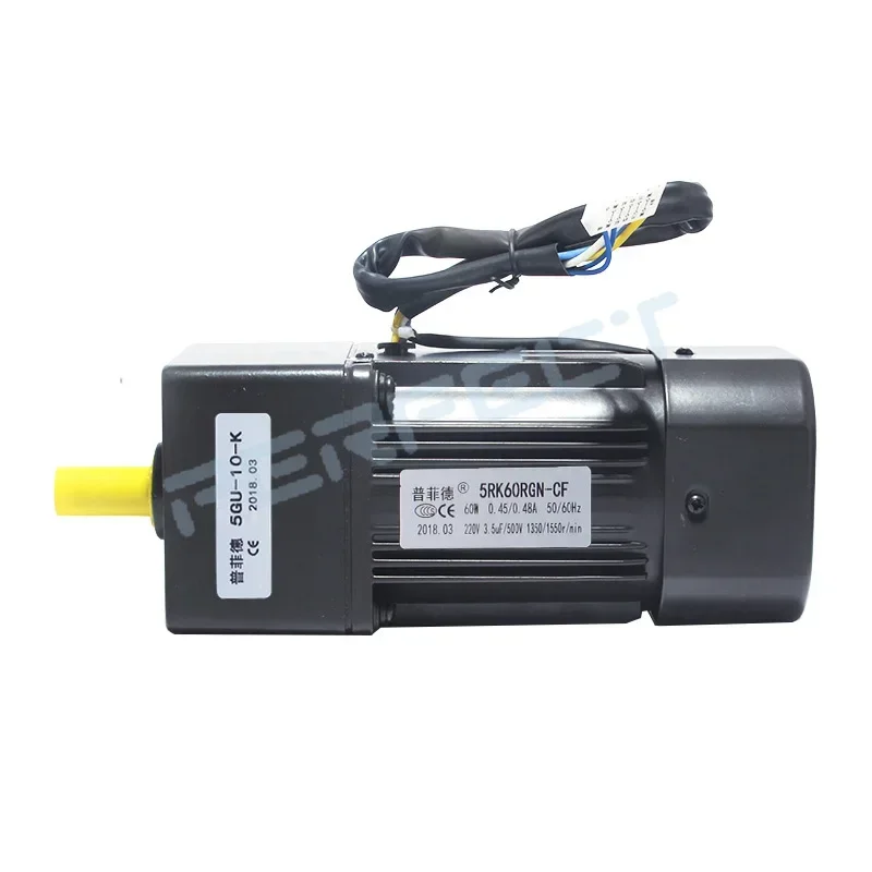 60W 5RK60GN-CF 220V AC Geared Motors 5GU 60W Speed controller Induction Small Machine 6.9-1350rpm Gear Reducer Geared Motor