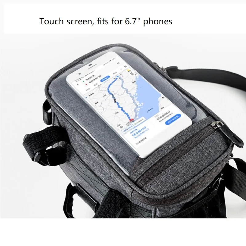 Bicycle Bag Handlebar Top Tube Container Pouch Folding Multi-function Front Frame Bike Pannier Travel Phone Storage Handbag