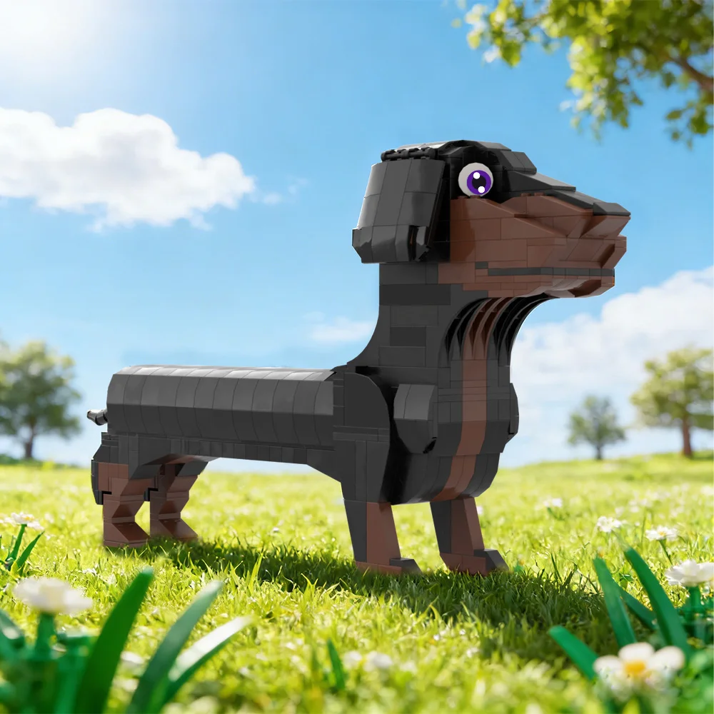 gobricks-moc-germania-dachshund-mattoncini-modello-cane-bassotto-carino-blocchi-da-costruzione-giocattoli-educativi-per-bambini-fai-da-te-regali-di-compleanno