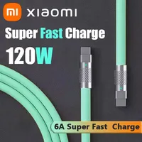 Xiaomi 120w 6a Super Fast Charge PD Type C Liquid Silicone Cable Quick Charge 1M 2M Usb Cable Usb C to C Fast Charger Cable