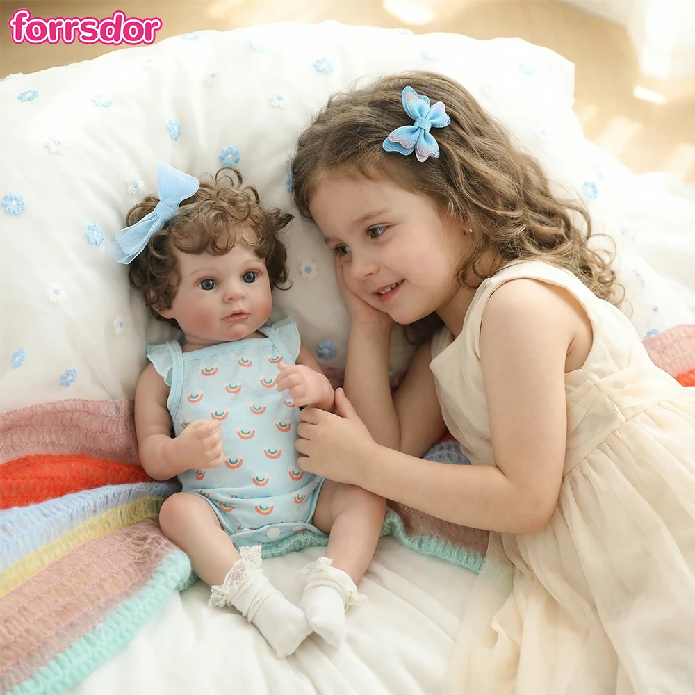 

Кукла реборн девочка 50 см, готовая, из мягкого винила, с 3D-кожей, видимыми венами и вшитыми волосами, рождённая в новом мире, рождественский подарок, игрушка-младенец