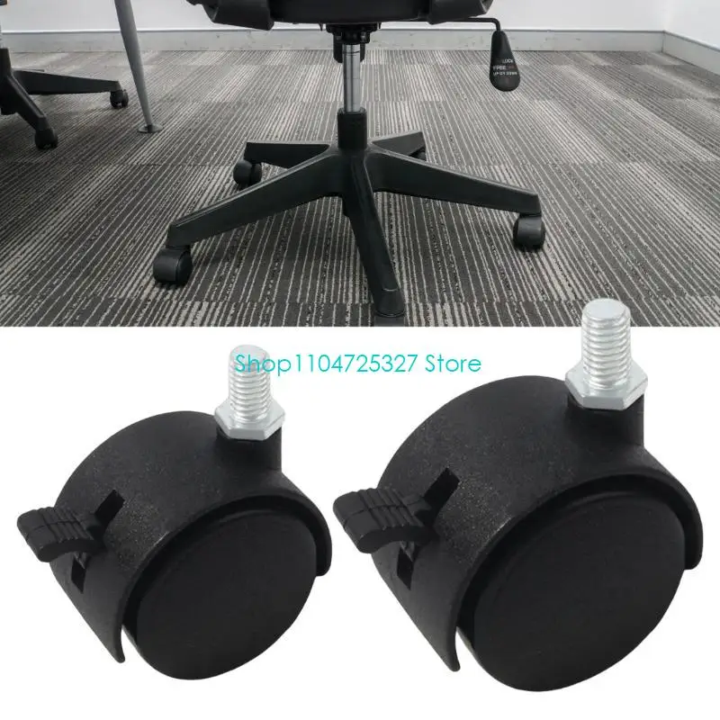 D8KF 4pcs Quiet Casters with High Load Capacity Quiet Rolling Universal Mounting for Home & Office Use