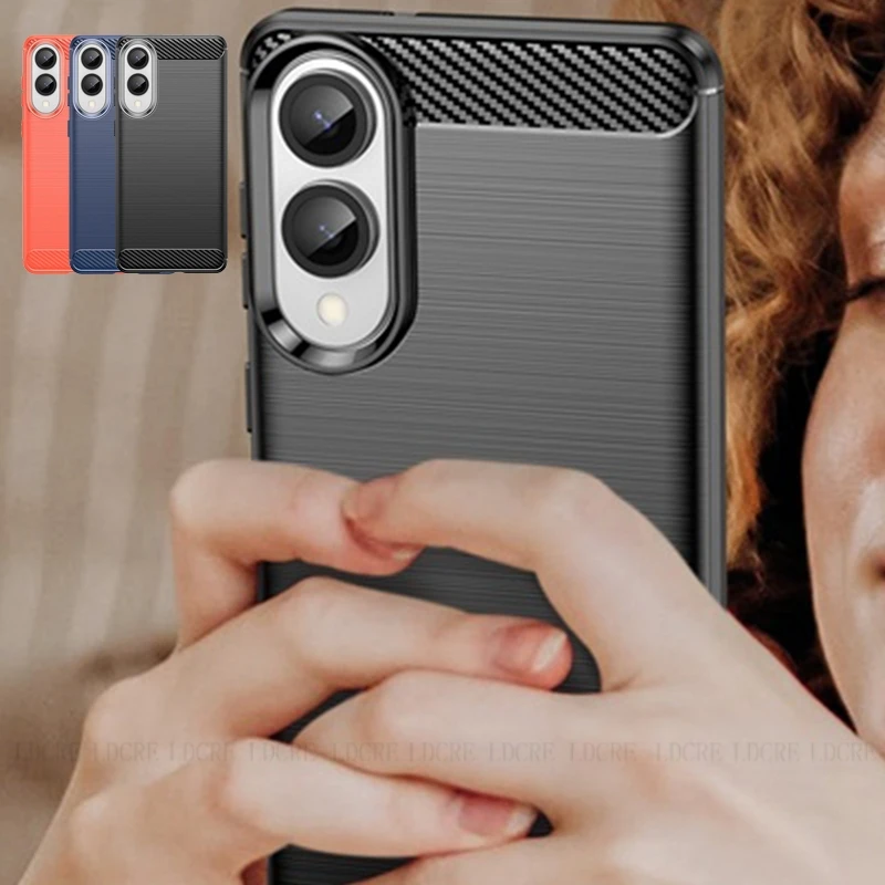 

For Samsung S25 Edge Case Cover Samsung Galaxy S25 Edge Capa New Soft TPU Carbon Fiber Phone Back Bumper Fundas Samsung S25 Edge