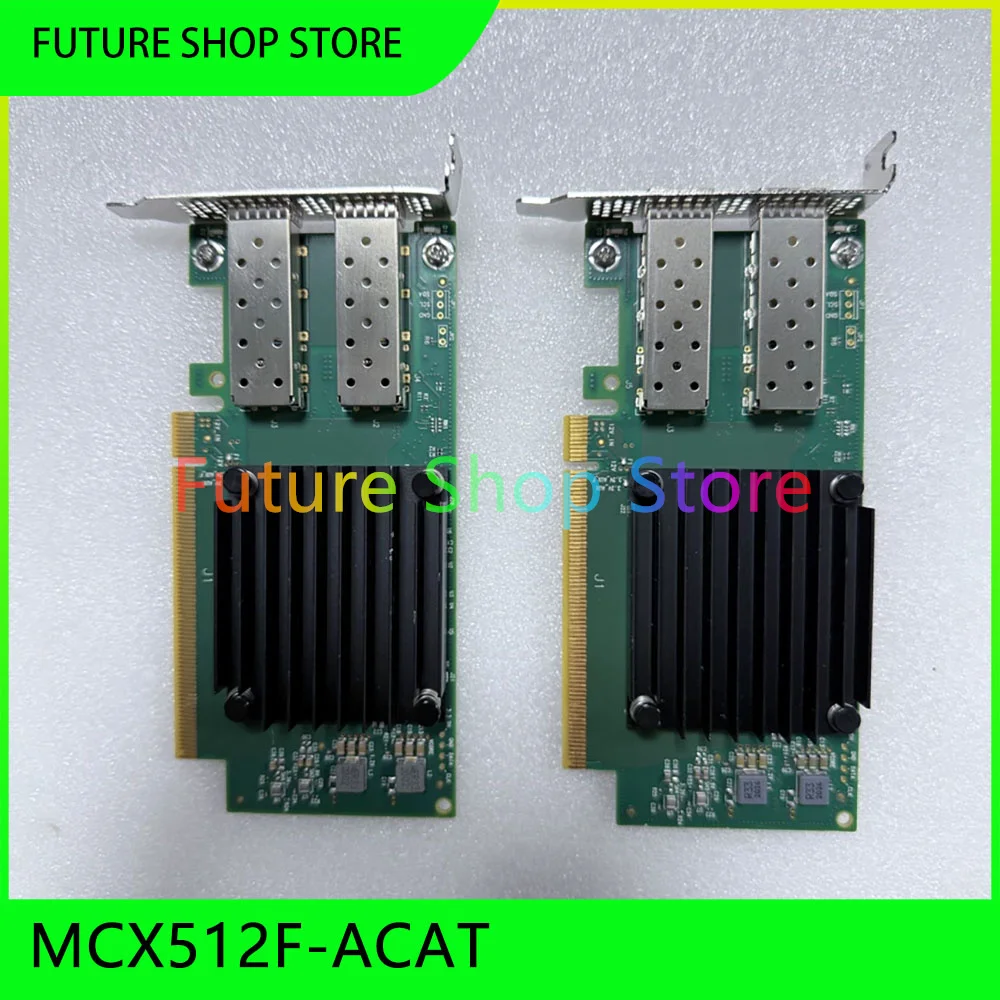 1Pcs 25G Dual Port 10G Network Card Supports 10/25G Network Card PCIe 3.0 X16 Interface MCX512F-ACAT