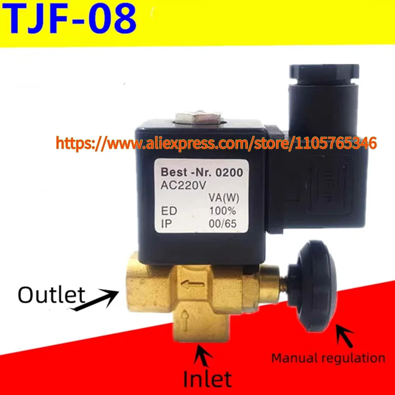 TJF-08 Adjustable Steam Solenoid Valve G1/4 0-1.0MPa AC220V DC24V AC110V DC12V AC24V AC380V